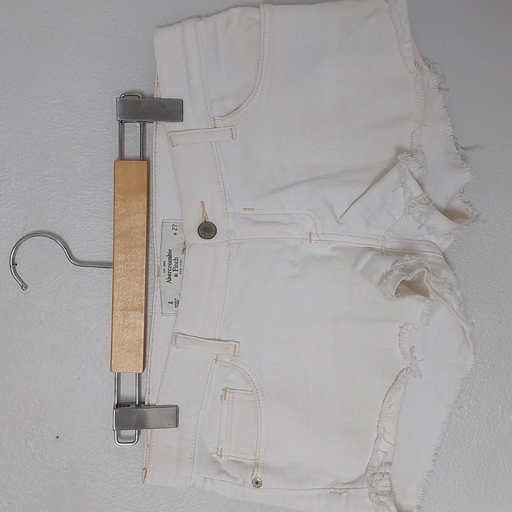 Vintage Abercrombie & Fitch white jean short